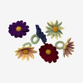 Daisies Napkin Rings - Assorted - Set of 6