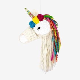 Rainbow Unicorn Macrame Dreamcatcher
