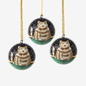 Cat Ornaments - Set of 3