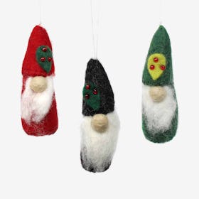 Gnome Ornaments - Set of 3