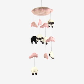 Counting Sheep Baby Mobile - Pink