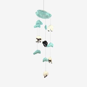 Counting Sheep Baby Mobile - Blue