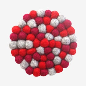 Round Ball Trivet - Red