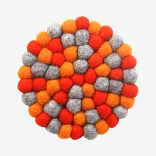 Round Ball Trivet - Orange