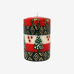 Christmas Pillar Candle - Ukhisimusi