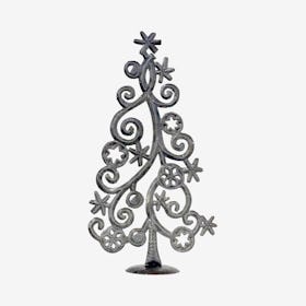 Christmas Tree with Snowflakes Sculpture