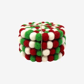 Ball Coasters - Peppermint - Set of 4