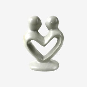 Lovers Heart Sculpture - Natural