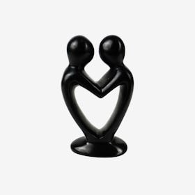 Lovers Heart Sculpture - Black
