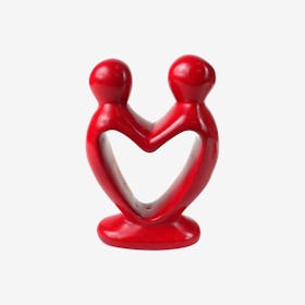 Lovers Heart Sculpture - Red