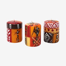Unscented Votive Candles - Damisi - Set of 3