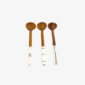 Simple Batik Olive Wood Spoon - Set of 3