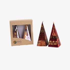 Pyramid Candles - Bongazi Design - Set of 2