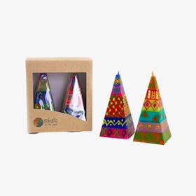 Pyramid Candles - Shahida Design - Set of 2