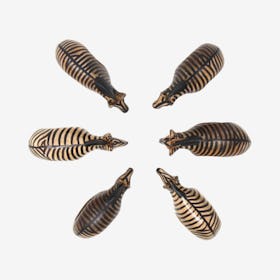 Zebra Napkin Rings - Set of 6