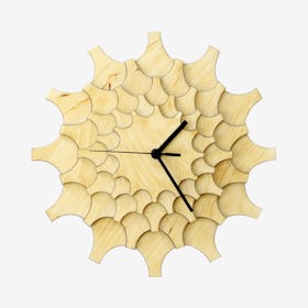 Cogwheel Wall Clock - Light Wood