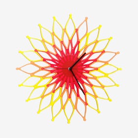 Fireworks I Clock - Red / Yellow
