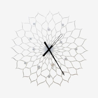 Gigantic Sunflower Clock - Silver