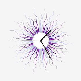 Medusa Lavender Wall Clock - White / Purple / Gray
