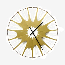 Neuron Wall Clock - White / Gold