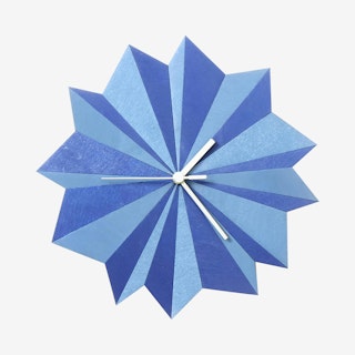 Origami Wall Clock - Blue