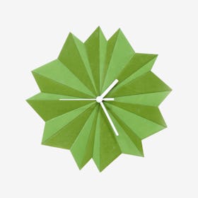 Origami Wall Clock - Green
