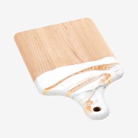Maple Cheeseboard - White / Gray / Gold