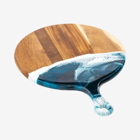 Acacia Cheese Paddle - Navy / White / Metallic