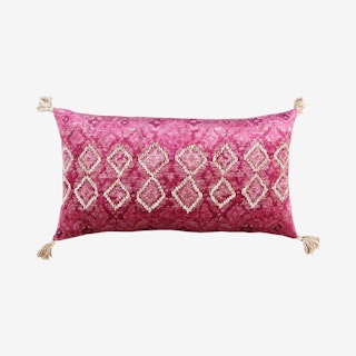 Rectangle Poly Filled Pillow - Hot Pink - Tassels