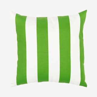 Square Indoor/Outdoor Pillow - Green / White