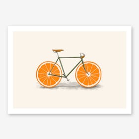 Orange Wheels Art Print