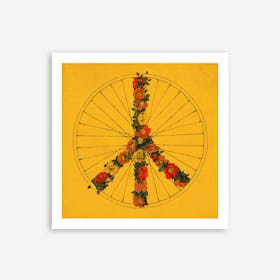 Peace and Bike In Colour Art Print