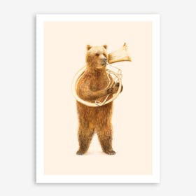 The Bear And His Helicon Art Print