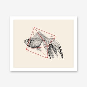 Fish In Geometrics 1 Art Print