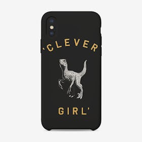Clever Girl - Black iPhone Case
