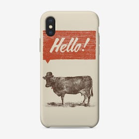 Hello Cow iPhone Case