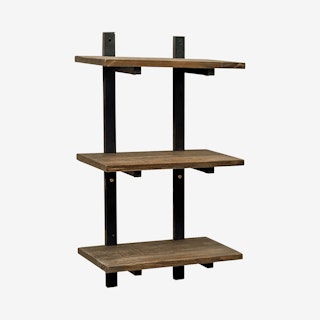 Pomona Metal & Wood 3-Shelf Wall Shelf