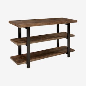 Pomona Metal & Wood Console Table - Natural