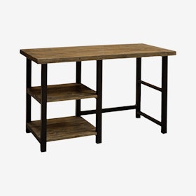 Pomona Metal & Wood 2-Shelf Desk