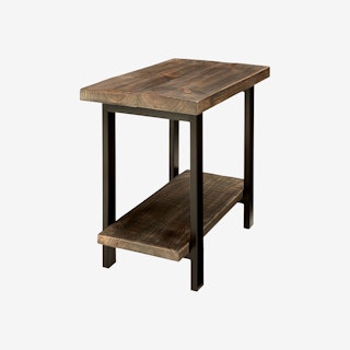 Pomona Metal & Wood End Table - Natural