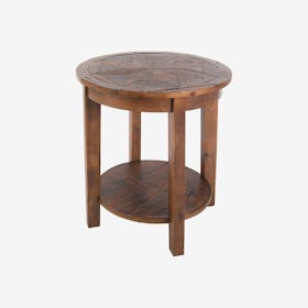 Revive Reclaimed Round End Table - Natural
