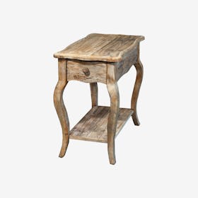 Rustic Reclaimed Driftwood Chairside Table