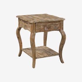 Rustic Reclaimed Driftwood End Table