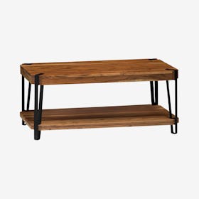 Ryegate Live Edge Solid Wood & Metal Coffee Table