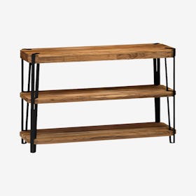 Ryegate Live Edge Solid Wood & Metal Console Table