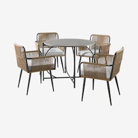 Alburgh All-Weather Outdoor Bistro Set - Set of 5