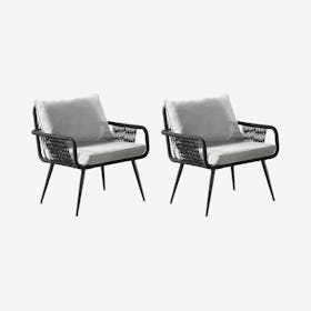 Andover All-Weather Outdoor Armchairs - Set of 2