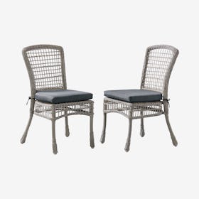 Asti All-Weather Outdoor Dining Chairs - Set of 2