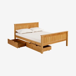 Harmony Wood Storage Bed - Cinnamon