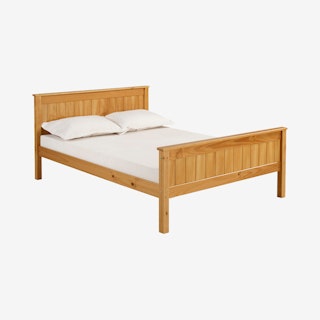 Harmony Wood Platform Bed - Cinnamon